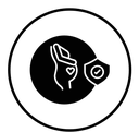Pregnancy insurance black filled icon