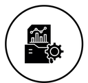 Project management black filled icon