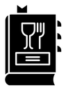 Recipe book black filled icon