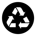 Recycle black filled icon