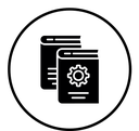 Reference data black filled icon