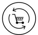 Repeated sales black filled icon
