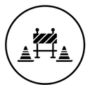 Roadblock black filled icon
