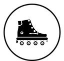 Roller skates black filled icon