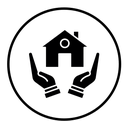 Safe home black filled icon
