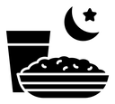 Sahur time black filled icon
