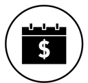 Salary day black filled icon