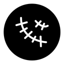 Scar black filled icon