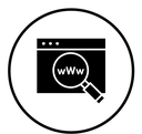 Searching website black filled icon