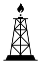 Shale gas rig black filled icon