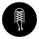 Shoe lace black filled icon