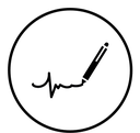 Signature black filled icon