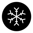 Snow black filled icon