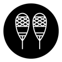 Snowshoes black filled icon