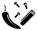 Spices black filled icon