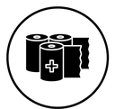Sterile gauze black filled icon