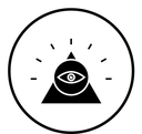 Strategic service vision black filled icon