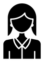 Student Girl black filled icon