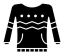 Sweater black filled icon
