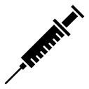 Syringe black filled icon