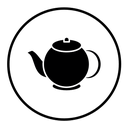 Teapot black filled icon