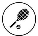 Tennis black filled icon
