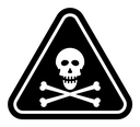Toxic sign black filled icon