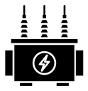 Transformer black filled icon