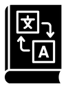 Translation black filled icon