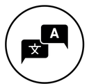 Translation black filled icon