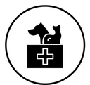 Veterinary pharmacy black filled icon