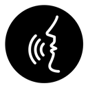 Voice recognition black filled icon