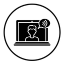 Webinar black filled icon