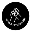 World fathers day black filled icon