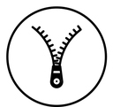 Zipper tool black filled icon
