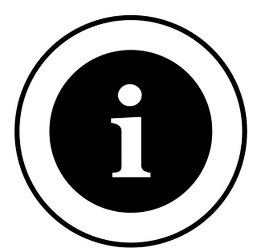 Information black filled icon