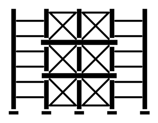 Scaffolding black filled icon