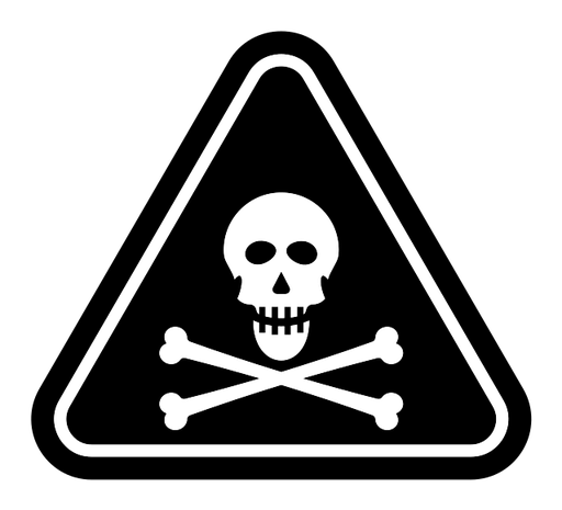 Toxic sign black filled icon
