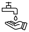 Ablution black outline icon