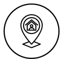 Address black outline icon