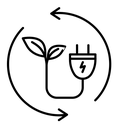 Alternative energy black outline icon