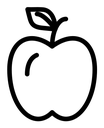 Apple black outline icon