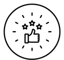 Appreciation black outline icon