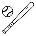 Baseball black outline icon