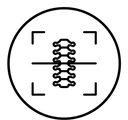 Body spine scan black outline icon