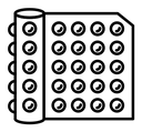 Bubble wrap black outline icon