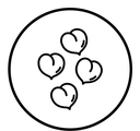Chickpea black outline icon