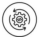 Code optimization black outline icon