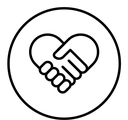 Collaborative black outline icon