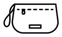 Cosmetic bag black outline icon